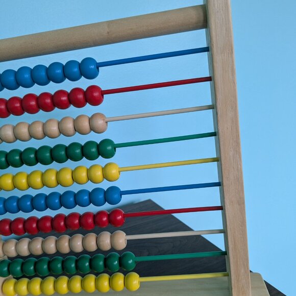 EUC Melissa & Doug Abacus - Classic Wooden Educational Counting Toy 100 Beads - Picture 2 of 6